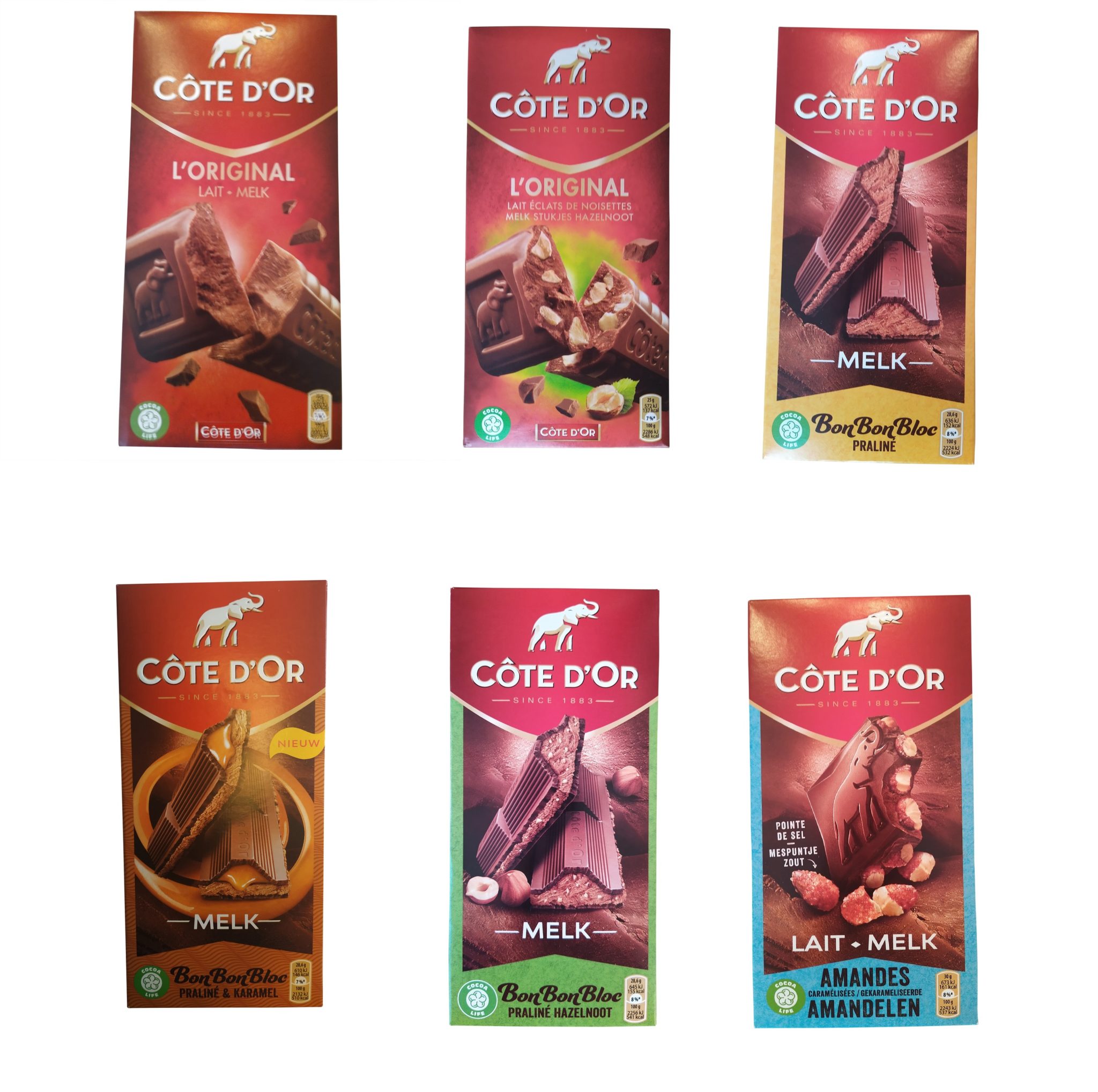 Cote DOr Chocolate Milk Belgian Chocolate Bars 6 XL Bars Of