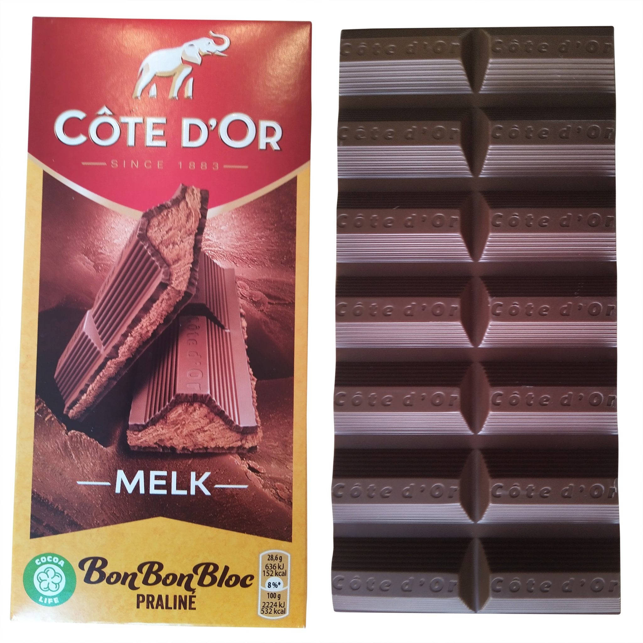 Cote D’Or Chocolate Cote D’Or Milk Chocolate with Praline Pack of