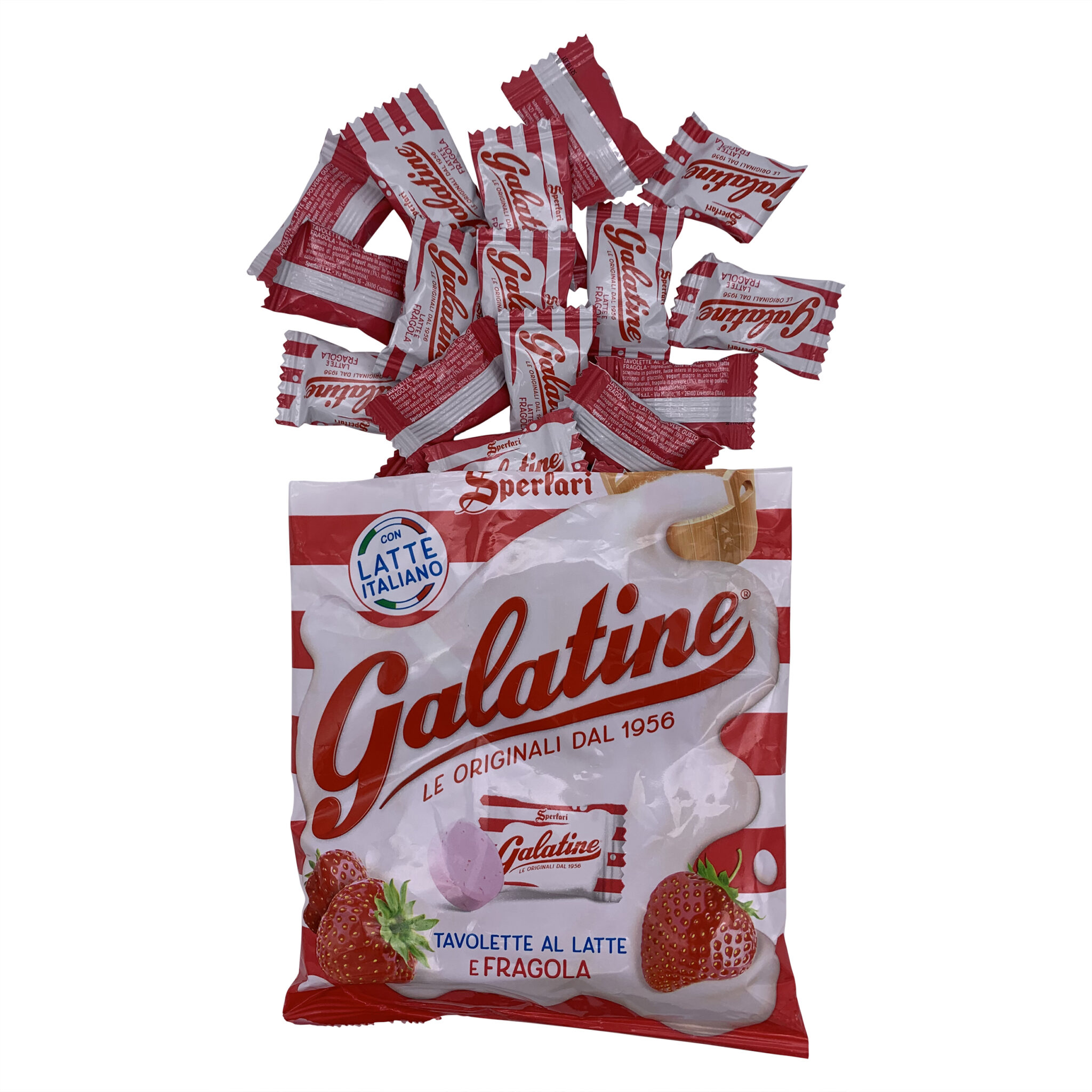 Italian Hard Candy Milk Candy Sperlari Strawberry Galatine 115 Gram Fragola Italian Hard 4160