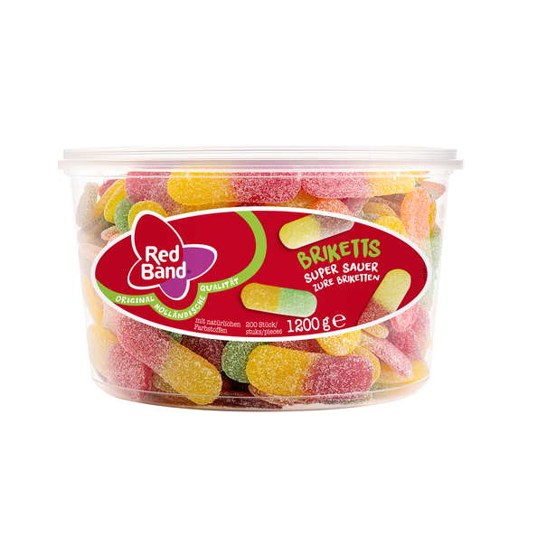 Red Candy Red Band Briketts Super Sauer | of 200 | Red Band Sweets | German Sweets – World of Europe