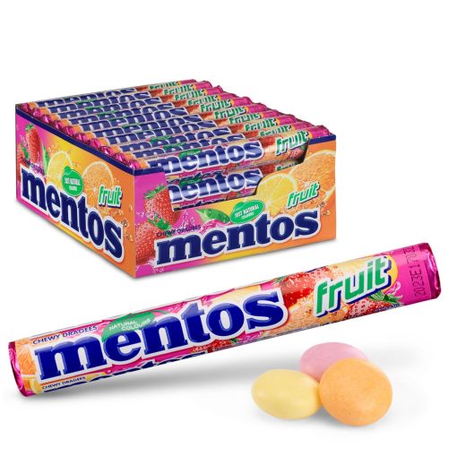 Mentos Sweets | Mentos Fruit Rolls | Pack of 40 | Mentos Mints | Fruit ...