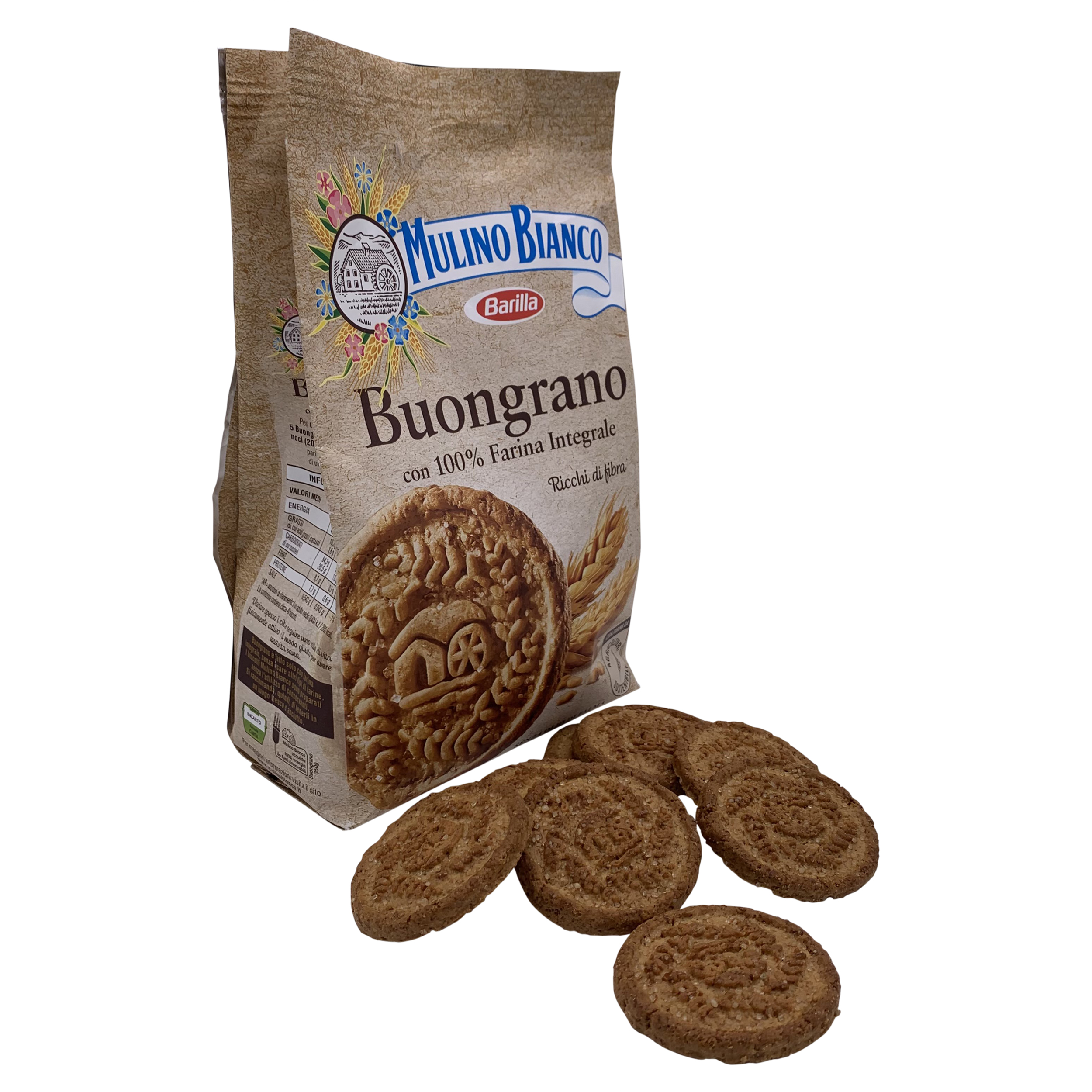 Mulino Bianco Buongrano Whole Wheat Biscuits, 12.4 oz (350 g)
