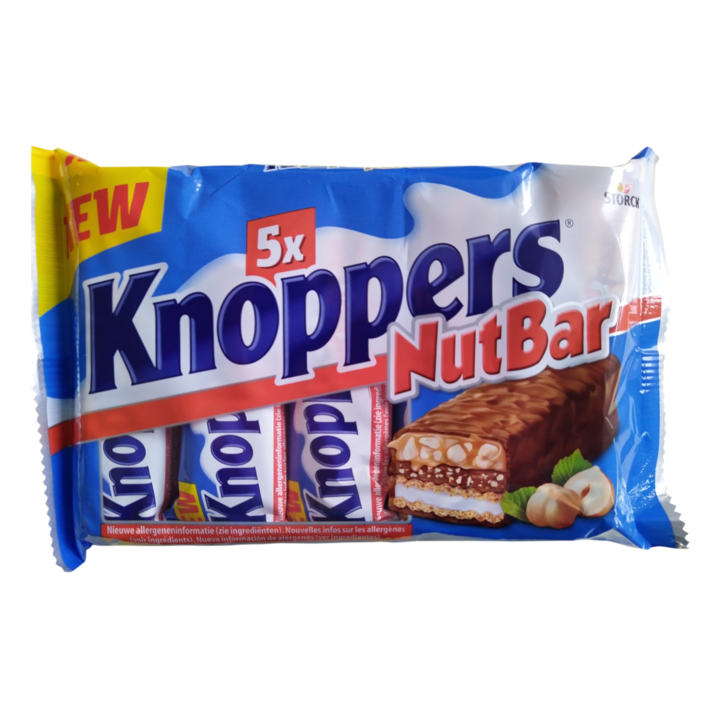 View on Packets Knoppers Chocolate Wafers in Shelf of German ...
