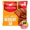 Côte D Or Belgische Schokolade | Milchschokoladentafel Praline Dessert 58 4er-Pack | Côte D'Or Schokoladen | Belgische Schokoladen hergestellt in Belgien Côte D'Or | 6,3 Unzen insgesamt