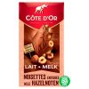 Chocolat belge Côte D'Or | Tablette de chocolat au lait avec noisettes entières | Chocolats Côte D'Or | Chocolats belges fabriqués en Belgique Côte D'Or | 6,3 onces au total