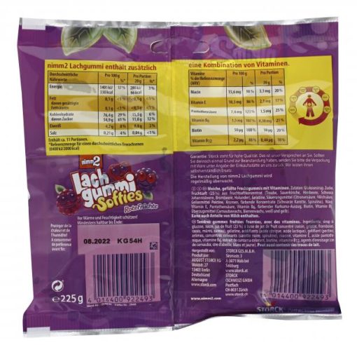 nimm 2 fruchtgummi mit füllung