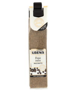 Especias Ubena | Pimienta negra molida Ubena | Especias y condimentos italianos | Especias y condimentos italianos de Italia | 1 onza en total