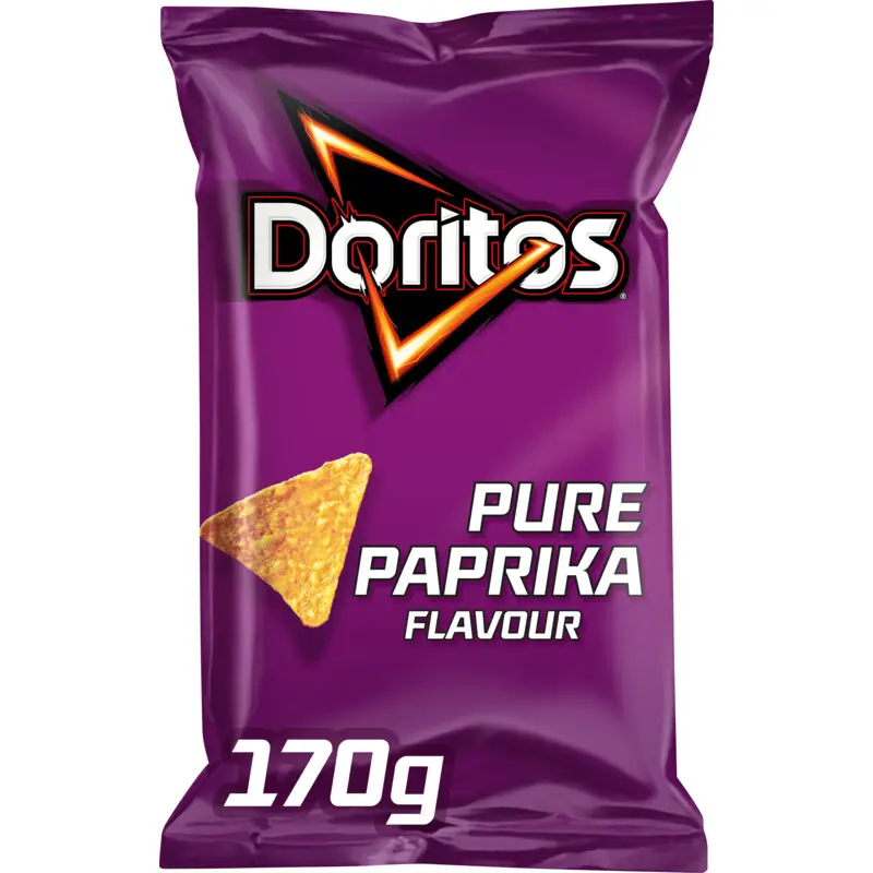 Doritos Pure Bellpepper Nacho Crisps | Doritos | Batatas fritas de tortilha com páprica pura | Peso total 6,53 onças