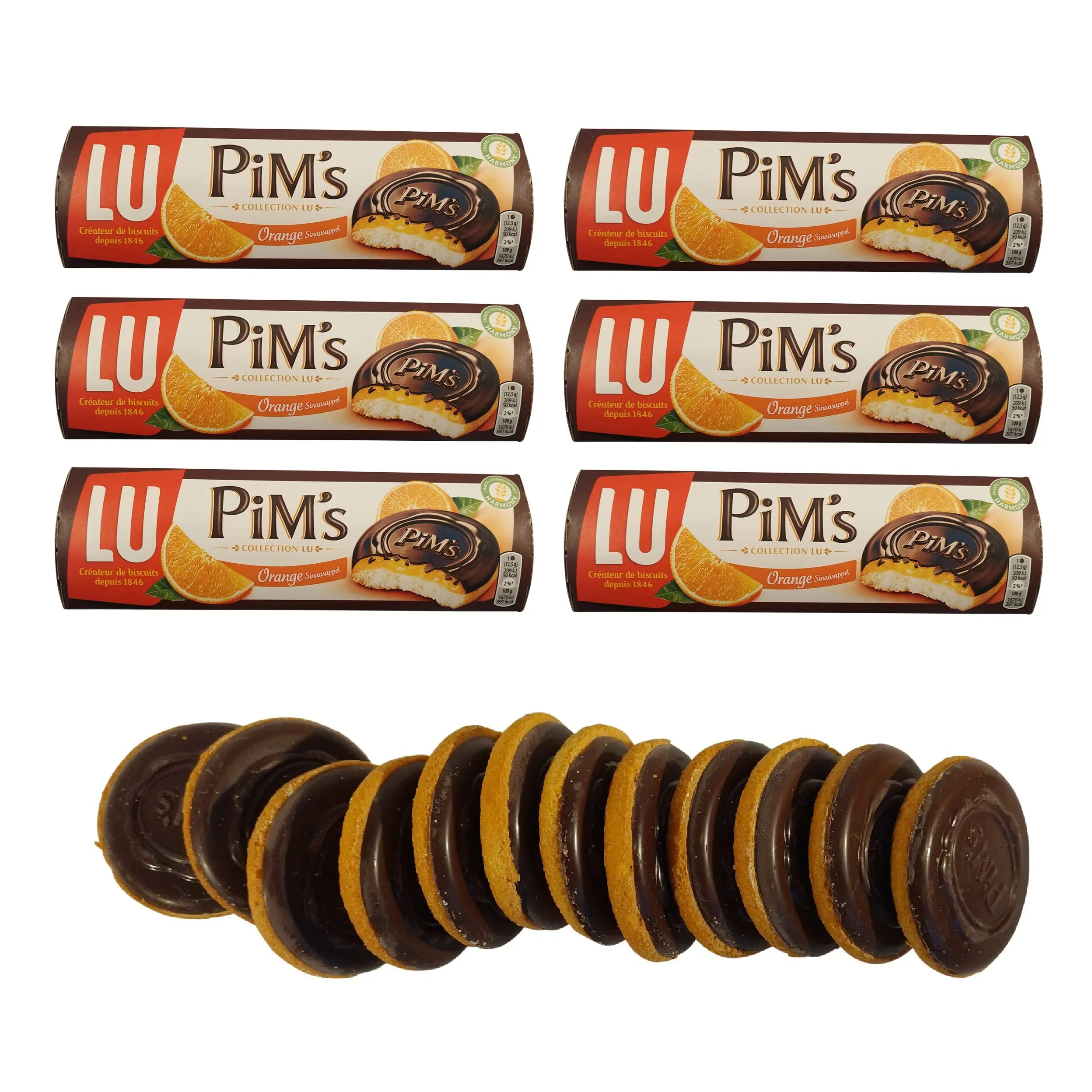 Pims Cookies LU | Pack of 6 | Orange | 31.74 Ounce Total Weight