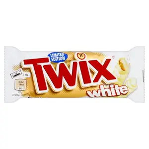 Twix de Chocolate Branco | Twix Branco Individual | Embalagem de 32 | Twix Chocolate Branco | 51 Oz | 1472 Gr Totais