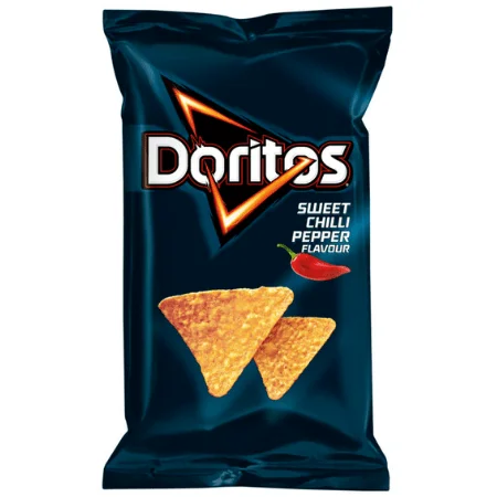 Doritos Sweet Chili Nacho Crisps | Doritos | Batatas fritas de tortilha com pimenta doce | Peso total 6,53 onças - Image 2