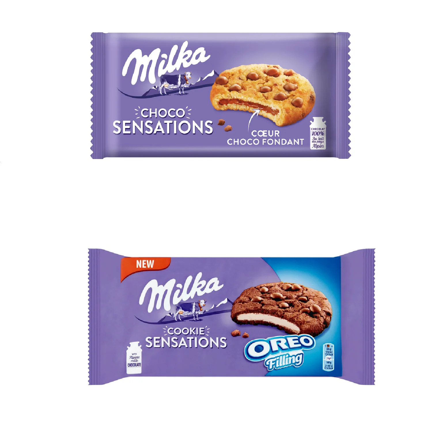 Milka Cookies | Sensations OREO & Sensations Chocolate Chips | Milka Chocolate | Milka Wafers Chocolate | Custom Variety Pack of 12.8 Ounce Total