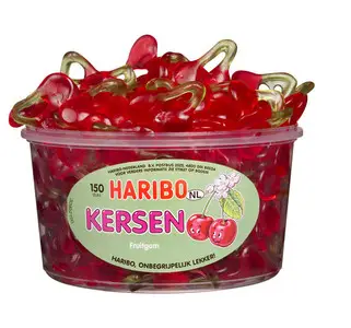 Doces HARIBO | Cerejas HARIBO (150 unidades) | Embalagem de 150 | Gomas HARIBO | Doces HARIBO
