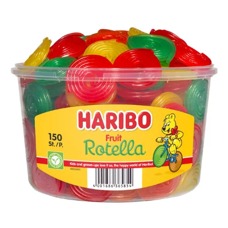 Doces HARIBO | HARIBO Fruit Rotella | Embalagem de 150 | Gomas HARIBO | Doces HARIBO
