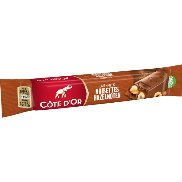 Cote D'Or Schokolade | Cote D'Or Riegel Milch Haselnüsse | 32er-Pack | Cote D'Or Praline | Belgische Praline | 50 oz | 1440 g