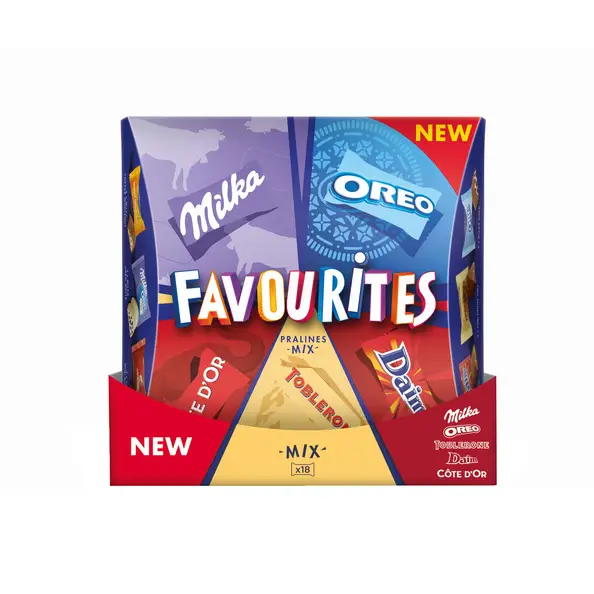 Barras de chocolate Milka | Milka Favorites Box Pralines Mix | Embalagem de 8 | Chocolate Milka 44 oz | 1272 g