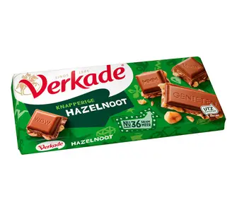 Verkade | Chocolate ao leite e avelã Verkade | Embalagem com 10 | Chocolate Verkade | Barra de chocolate Verkade | 39 oz | 1110 g
