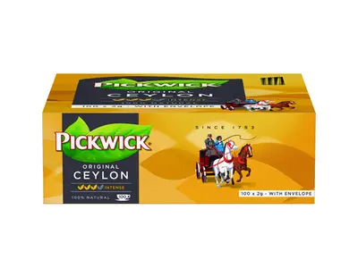 Chá Pickwick | Pickwick Tfoc Ceilão com envelope | Embalagem de 100 | Saquinhos de chá Pickwick | Chá holandês Pickwick | 7 oz | 200 g