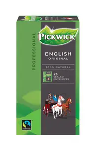 Chá Pickwick | Pickwick Professional English Fair Trade | Embalagem de 75 | Saquinhos de chá Pickwick | Chá holandês Pickwick | 5 oz | 150 g