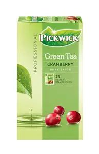 Chá Pickwick | Chá Verde Pickwick Professional Cranberry | Embalagem de 75 | Saquinhos de Chá Pickwick | Chá Holandês Pickwick | 3 Oz | 112,5 Gr