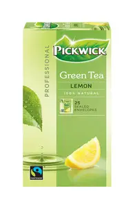 Chá Pickwick | Chá Verde Pickwick Professional Limão Fair Trade | Embalagem de 75 | Saquinhos de Chá Pickwick | Chá Holandês Pickwick | 5 Oz | 150 Gr