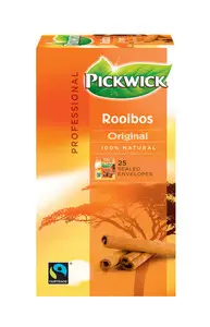 Chá Pickwick | Pickwick Professional Rooibos Fair Trade | Embalagem de 75 | Saquinhos de chá Pickwick | Chá holandês Pickwick | 3 oz | 112,5 g