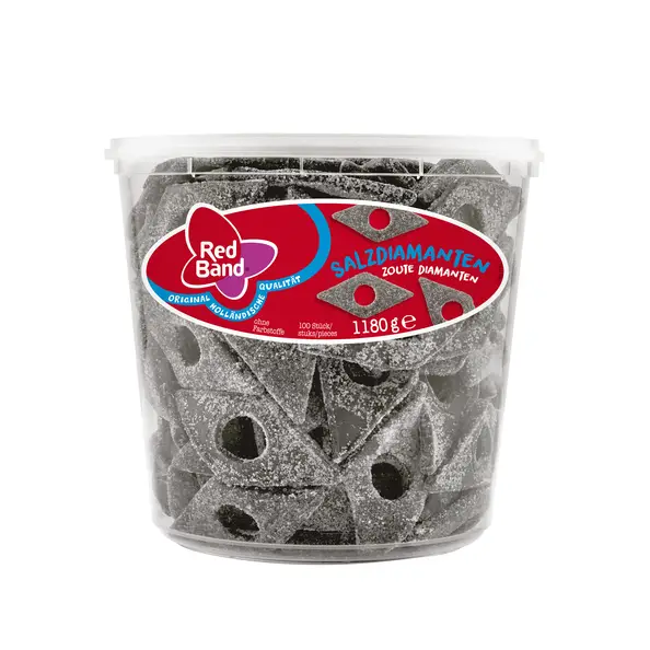 Doces Red Band | Red Band Salty Diamonds | Embalagem de 100 | Doces Red Band | Doces alemães