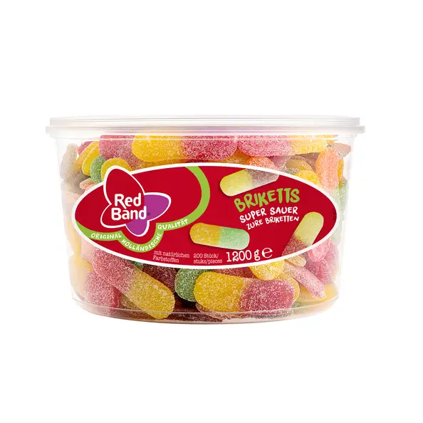 Red Band Candy | Red Band Briketts Super Sauer | Pack of 200 | Red Band Sweets | German Sweets