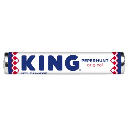 King Peppermints | Menta holandesa | King Peppermint Original Rolls | Embalagem de 36 | Pastilhas de menta holandesas