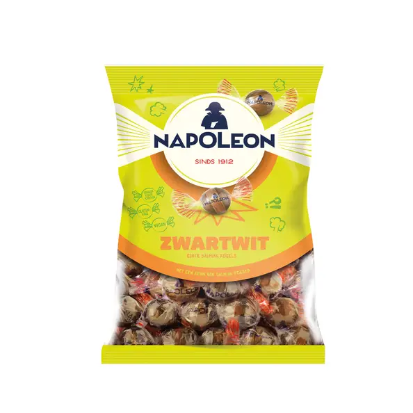 Doces Napoleon | Napoleon Preto e Branco | Embalagem de 12 | Doces Napoleon Sours Sortidos | Doces Napoleon Sour | 63 oz | 1800 g