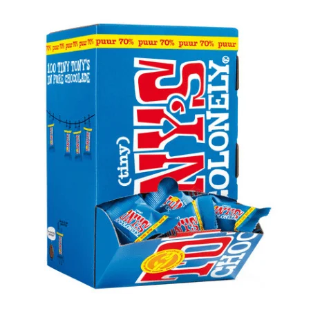 Tony'S Chocolonely | Tony'S Chocolonely Tiny Tony'S Dark Chocolates | 100 chocolates | Tonys Chocolate | Tony Chocolonely | 31 oz | 900 g