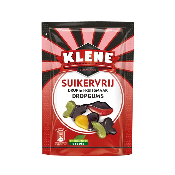 Alcaçuz Klene | Pastilhas elásticas de alcaçuz Klene | Embalagem de 12 | Alcaçuz holandês | Alcaçuz sem açúcar | 46 oz | 1320 g