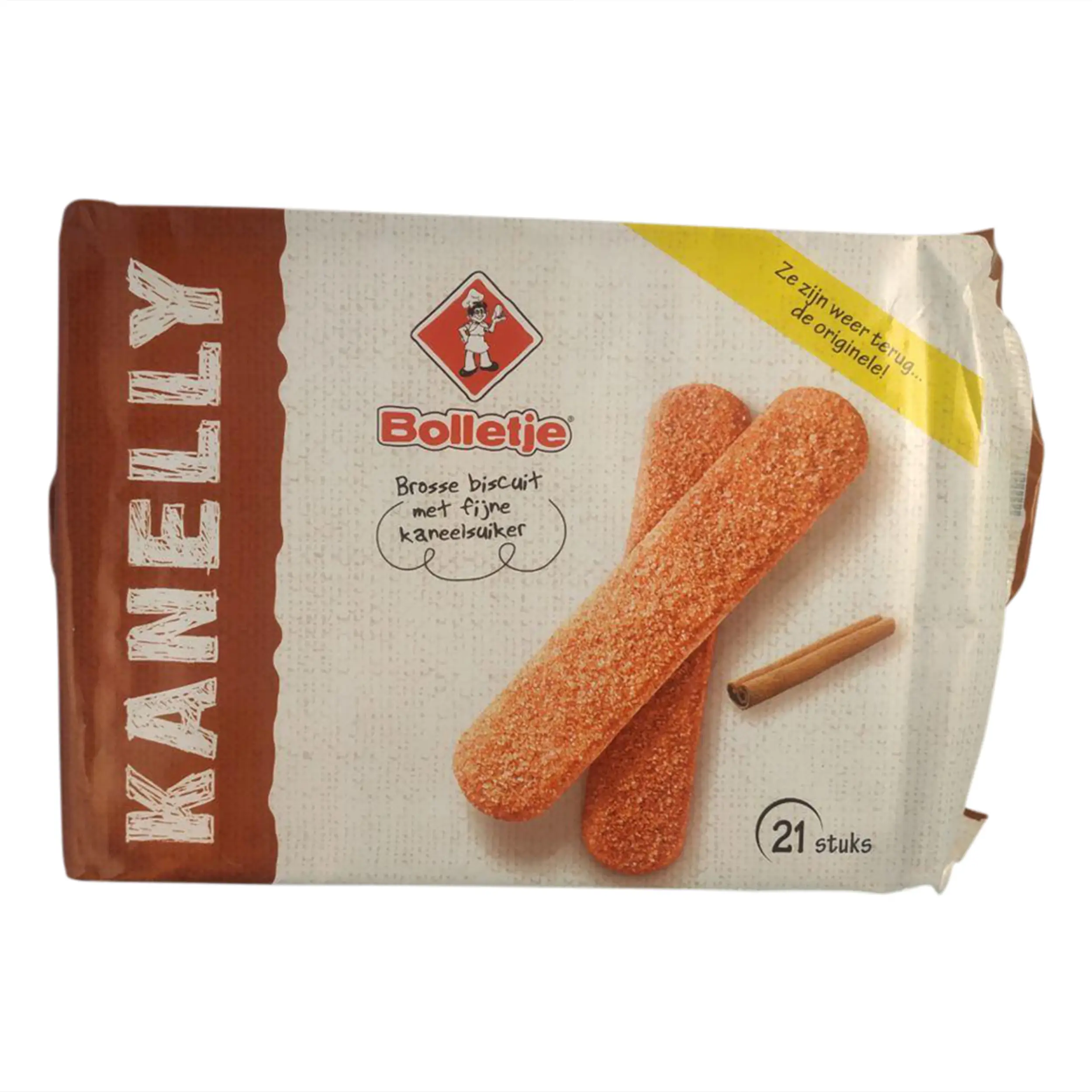 Bolletje | Zimtkeks | Kanelly-Brötchen von Bolletje | Knusprige Zimt-Zucker-Kekse | Gesamtgewicht 5,99 Unzen