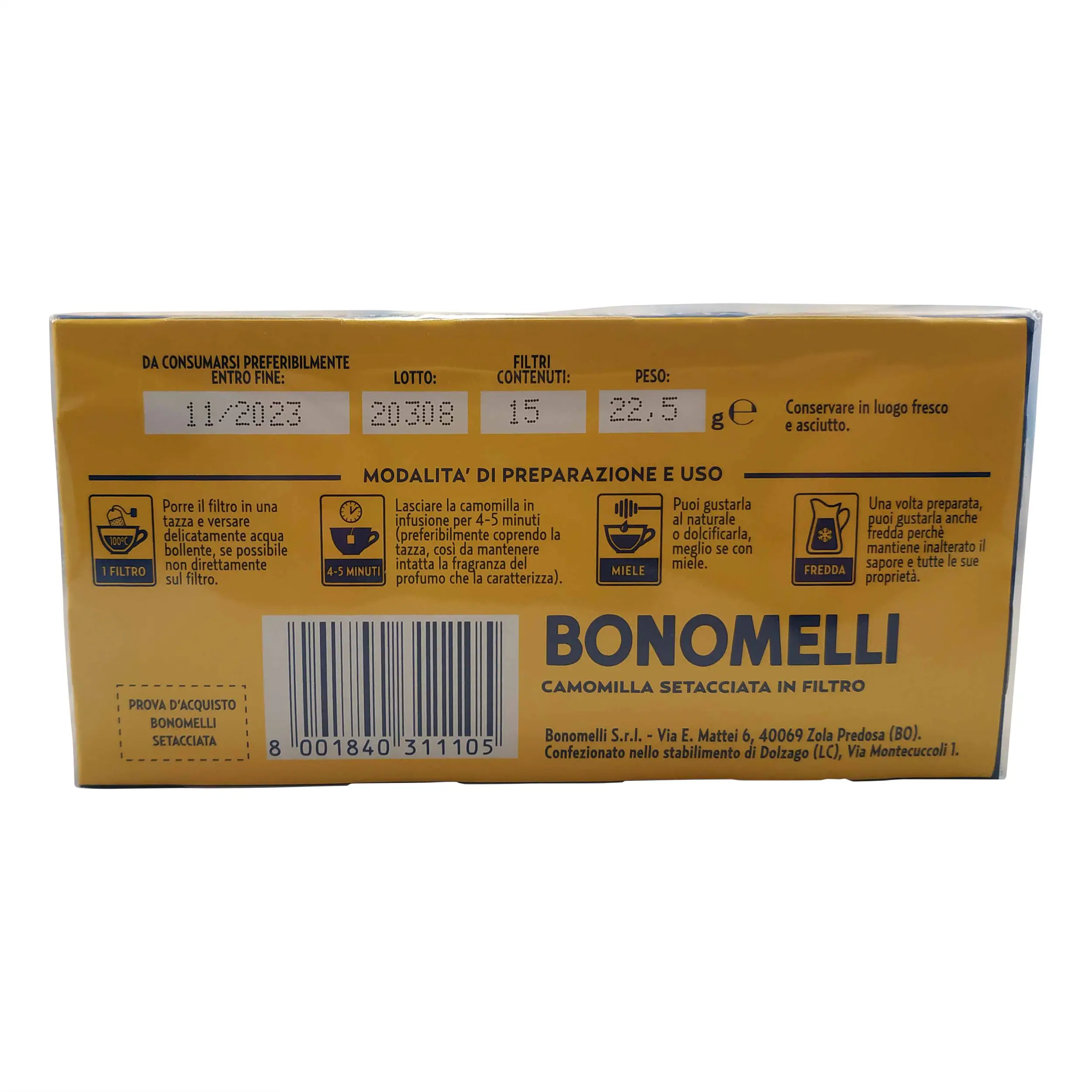 Bonomelli | Bonomelli Camomile Tea | Bonomelli Notti Calme Camomilla | Bonomelli Chamomile Tea | 7936,64 Ounce Total Weight - Image 5