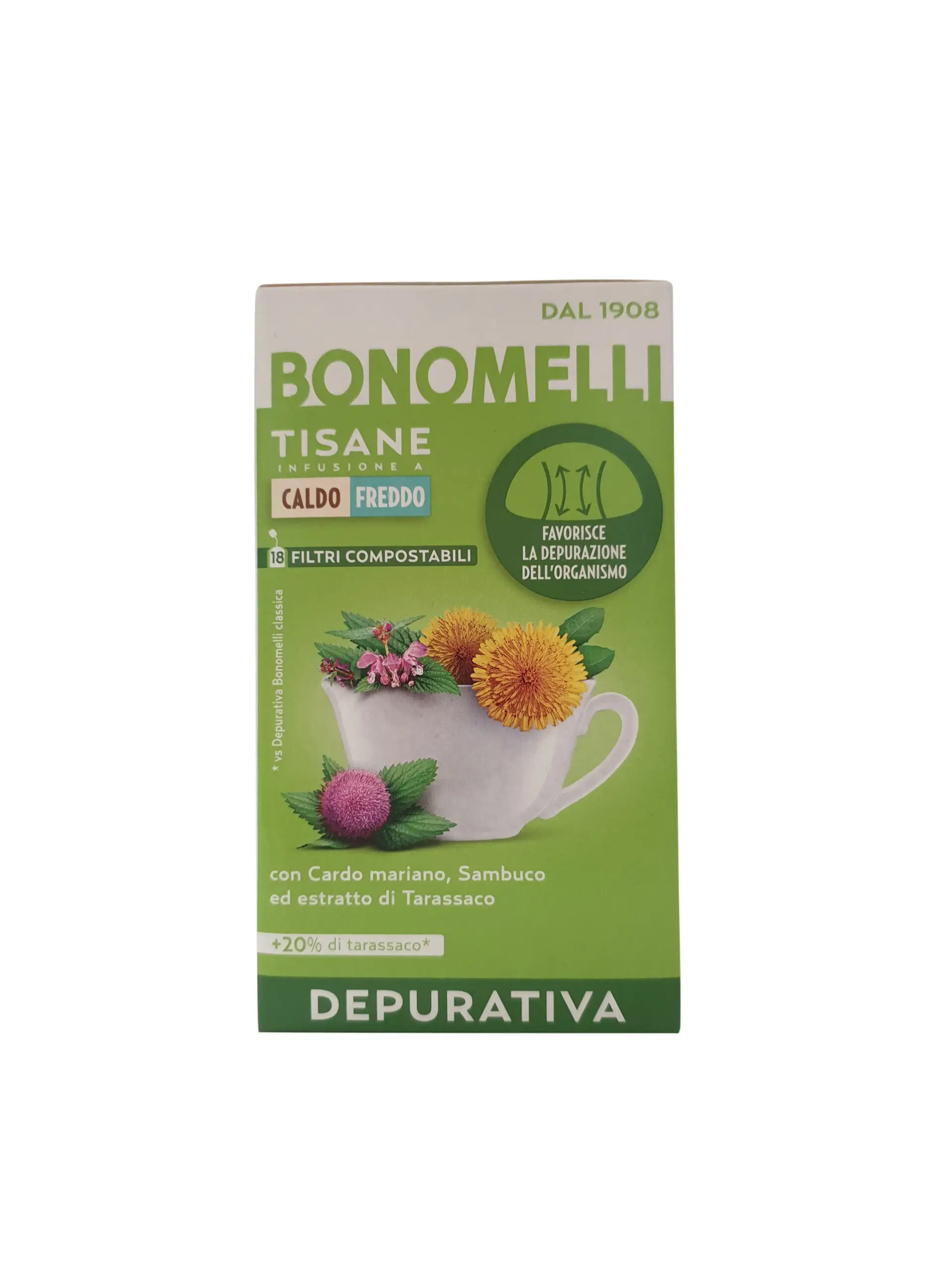 Bonomelli | Camomilla | Bonomelli Depurative Herbal Tea | Tisane | 1.26 Ounce Total Weight