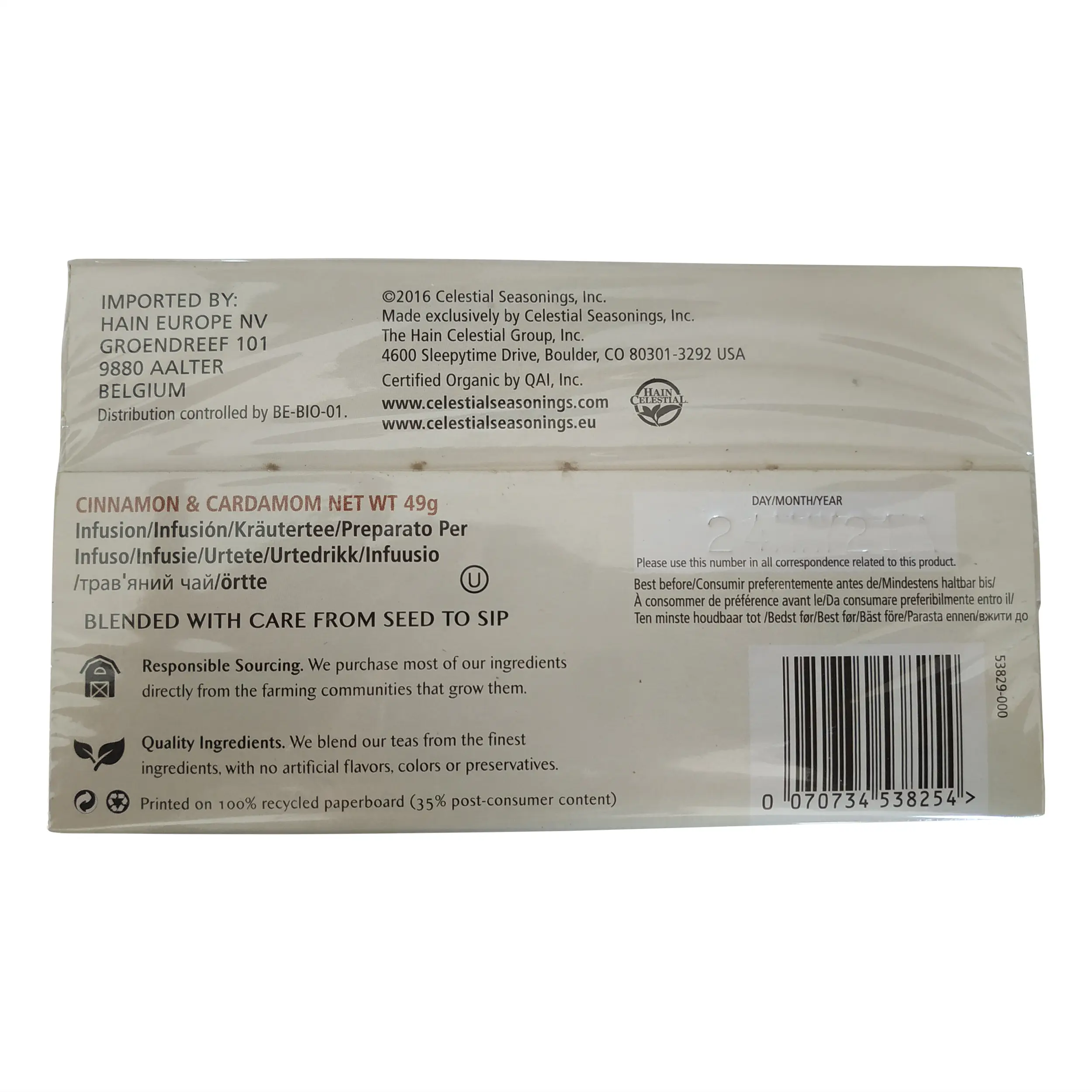 Celestial Tea | Celestial Seasonings Tea | 20 Bags of Celestial Tea with Cinnamon & Cardamon | Celestial Cinnamon and Cardamon | 1.72 Ounce Total Weight - Image 5