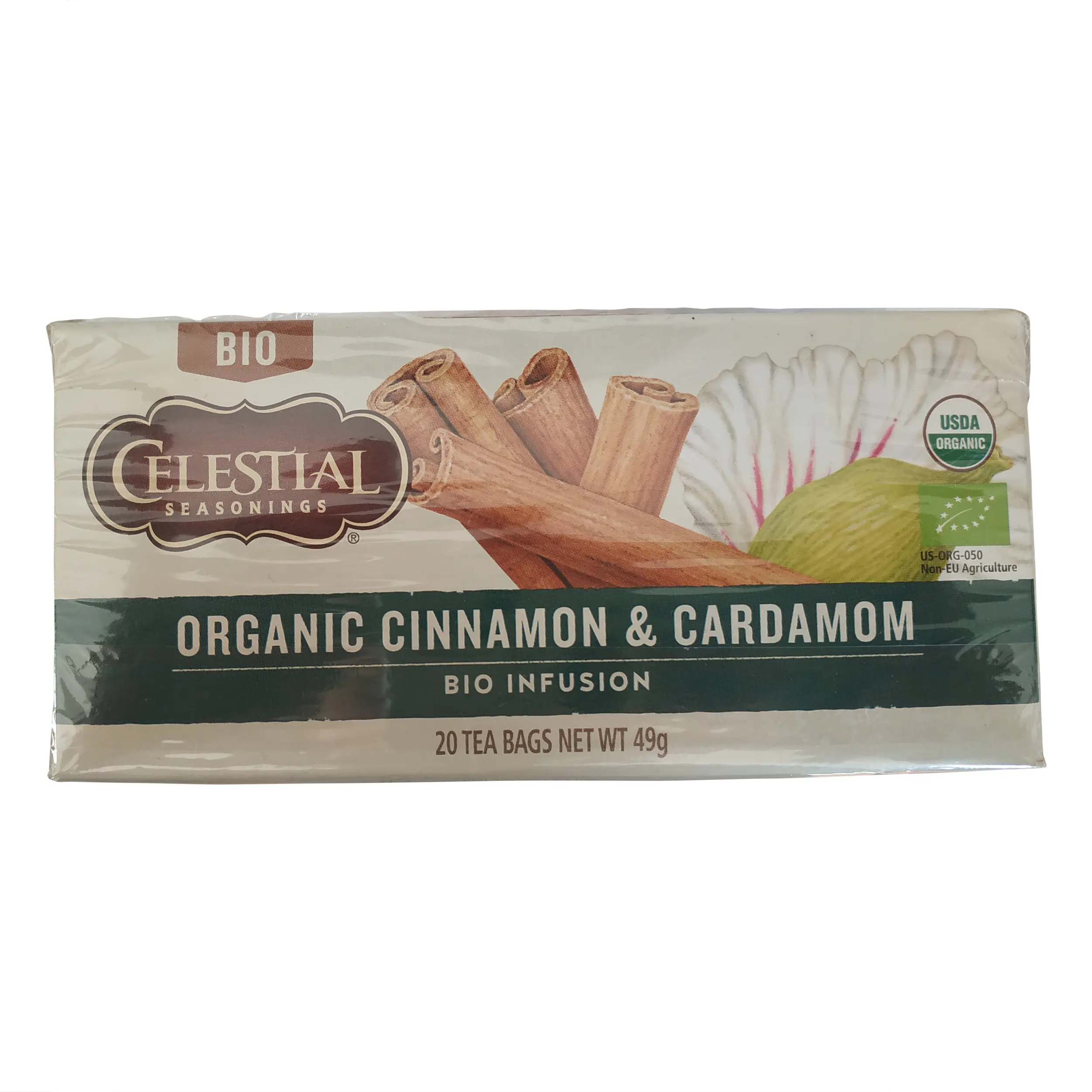 Celestial Tea | Celestial Seasonings Tee | 20 Beutel Celestial Tea mit Zimt und Kardamom | Celestial Cinnamon and Cardamon | Gesamtgewicht 1,72 Unzen