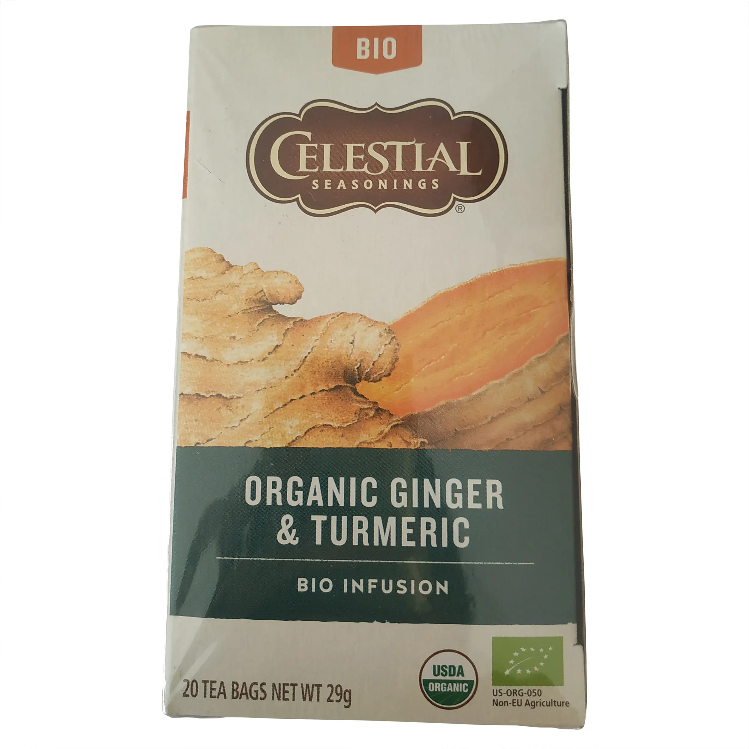 Celestial Tea | Celestial Seasonings Tee | 20 Beutel Celestial Tee mit Ingwer und Kurkuma | Celestial Seasonings Tee mit Ingwer und Kurkuma | Gesamtgewicht 1,02 Unzen