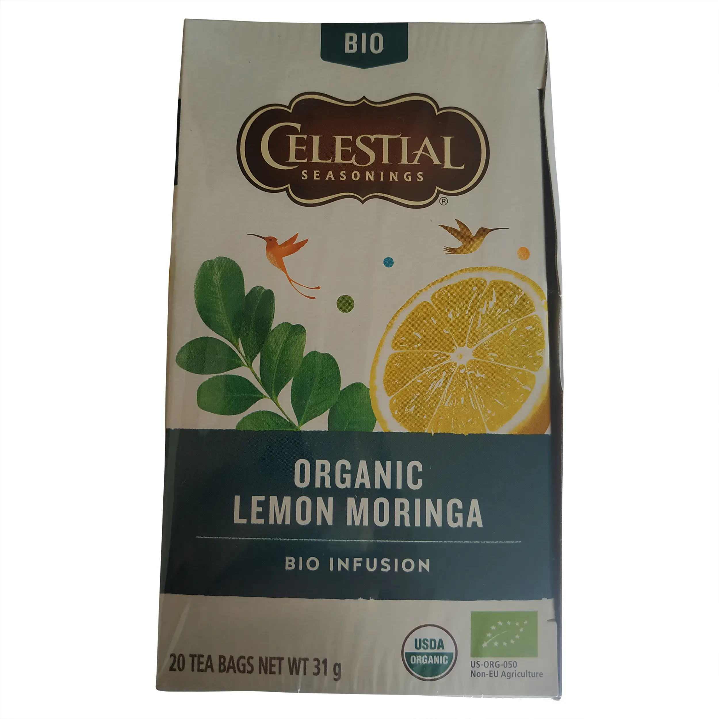 Celestial Tea | Celestial Seasonings Tee | 20 Beutel Celestial Tea mit Zitrone und Moringa | Celestial Lemon Moringa | Gesamtgewicht 1,09 Unzen