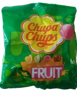 Chupa Chups Lollies | Pirulitos Chupa Chups | 16 unidades de pirulitos de frutas Chupa Chups | Pirulito Chupa Chups | Peso total de 6,77 onças