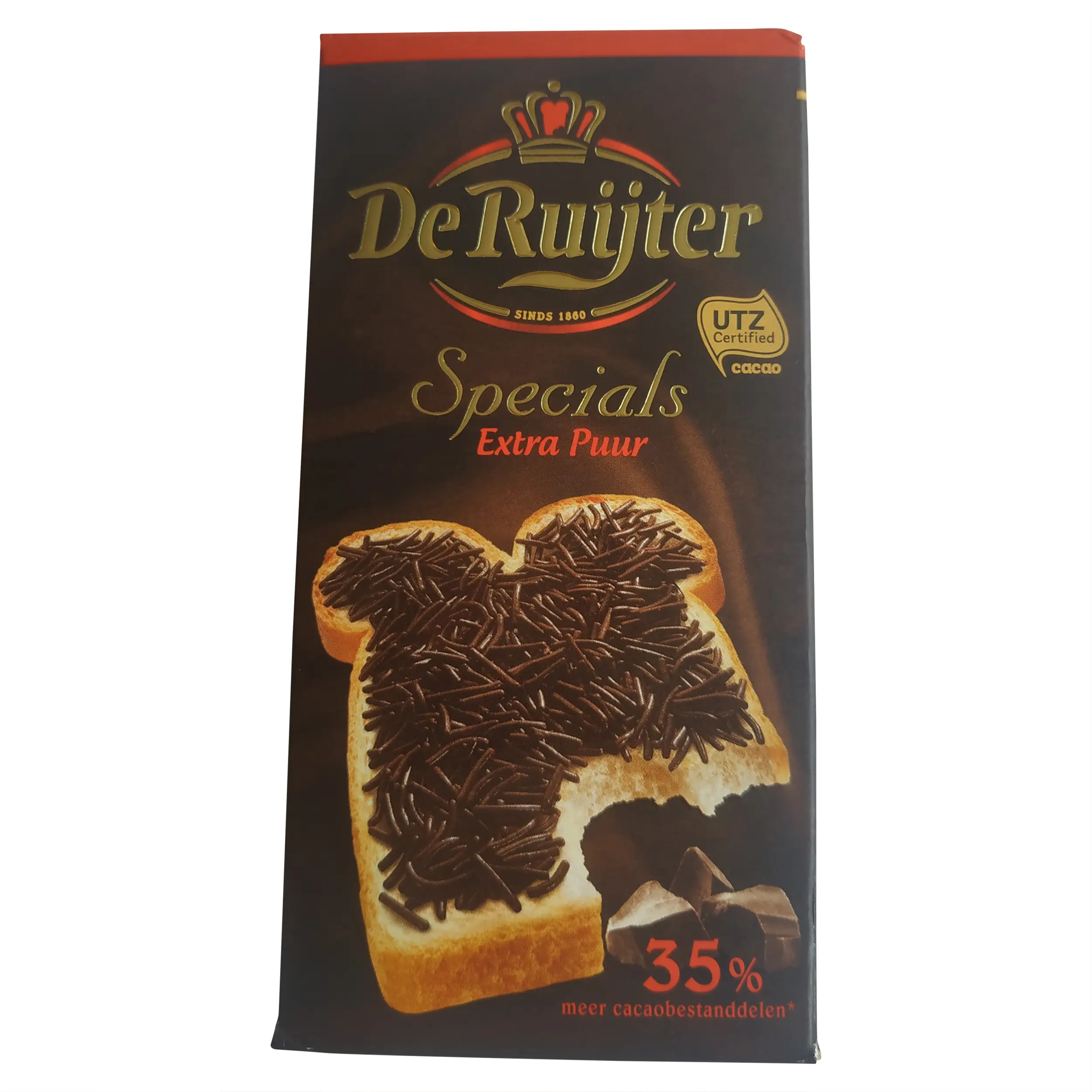 Hagelslag De Ruijter Extra Dark | Granulado de Chocolate De Ruijter Extra Dark | Granulado de Chocolate Holandês Extra Dark | Peso total 238 g