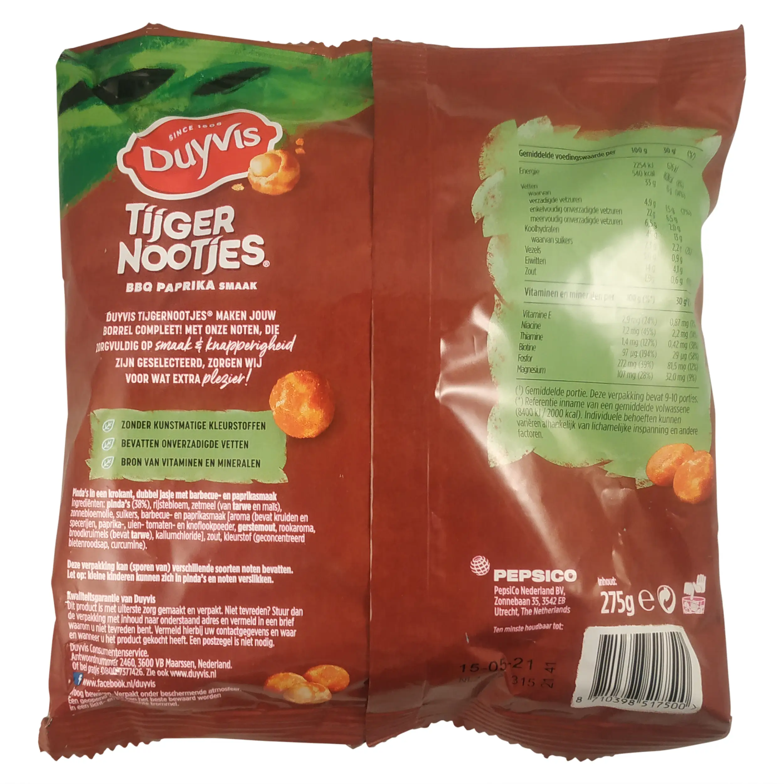 Duyvis | Borrelnootjes | Duyvis Tigernuts BBQ Paprika | Dutch Snack | 9.7 Ounce Total Weight - Image 3