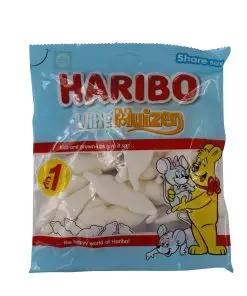 Bonbons gélifiés Haribo | Bonbons Haribo | Bonbons Haribo White Mice | Haribo White Mice | Poids total : 5,29 oz