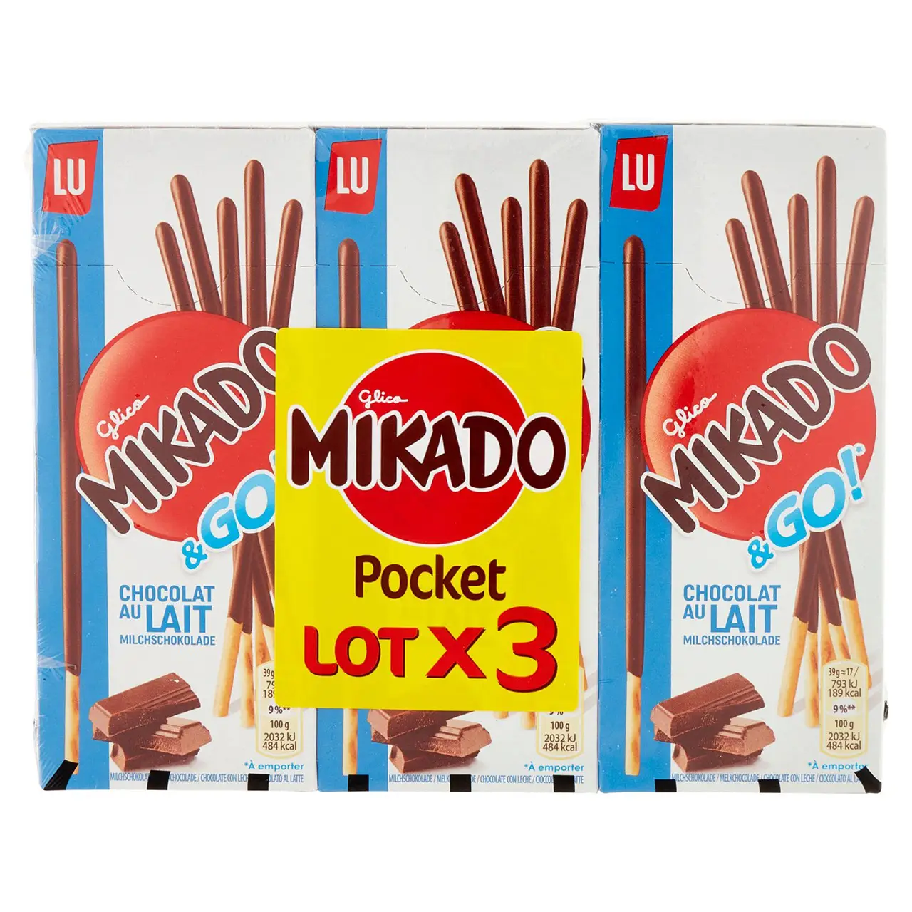 Mikado Chocolate | Mikado Pocket Milk Chocolate | Mikado Cookies | Mikado Biscuits | 4,1 Ounce Total - Image 2