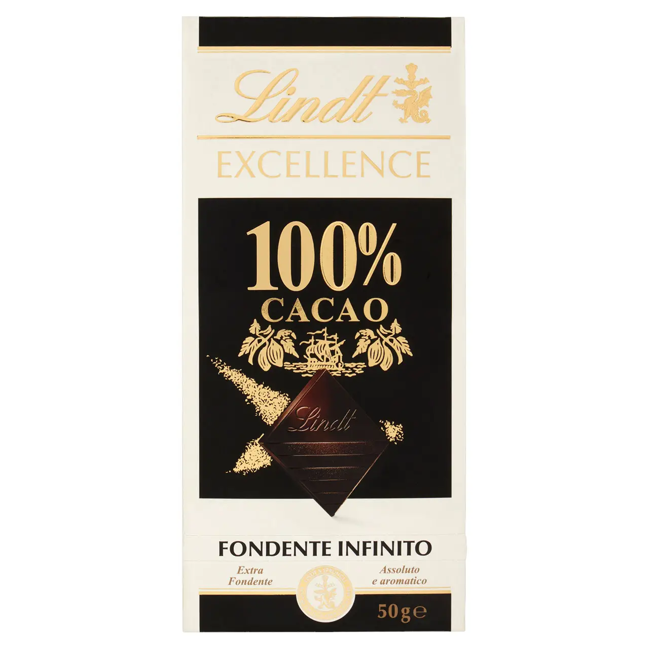 Lindt Chocolates | Lindt Excellence Tablet 100% Infinite Dark Cocoa | Chocolate Lindt | Swiss Chocolate Lindt | 1,7 Ounce Total