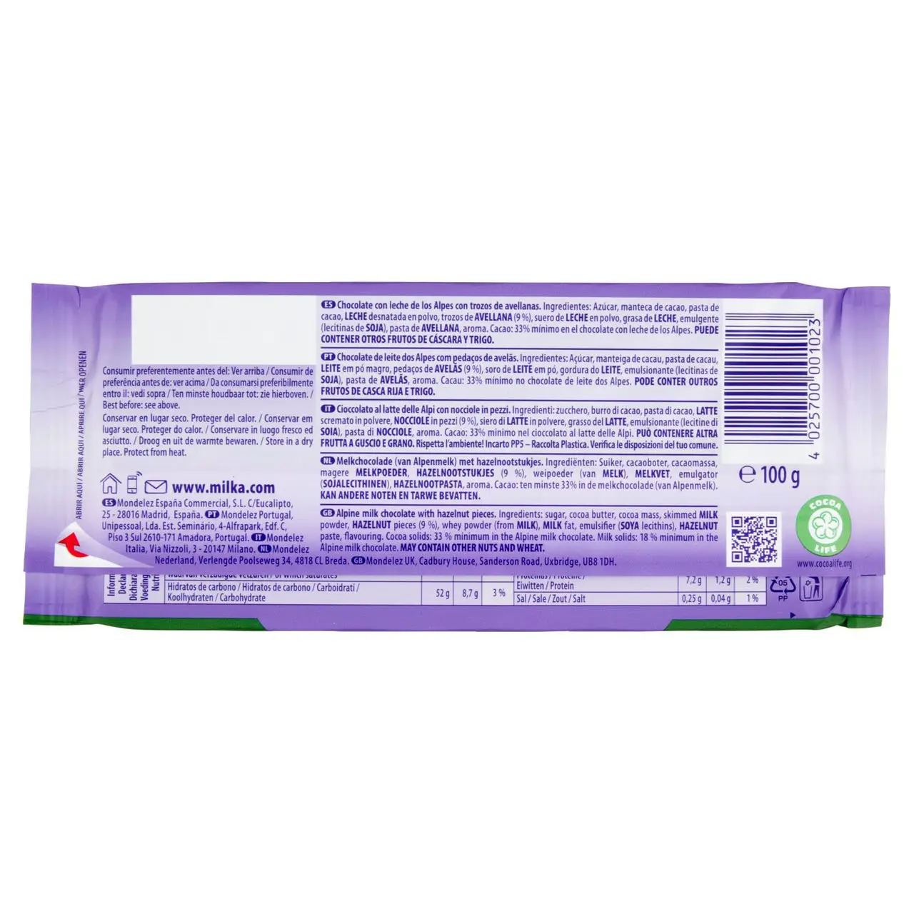 Milka Chocolate | Milka Broken Hazelnuts Bar | Chocolate Milka | Milka Chocolate Bars | 3,5 Ounce Total - Image 4
