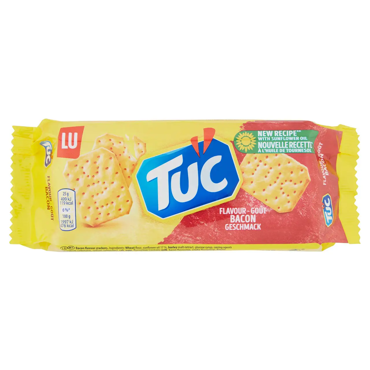 Lu Cookies | Tuc Bacon Flavored Savory Biscuits | Lu Biscuits | French Cookies | 3,5 Ounce Total