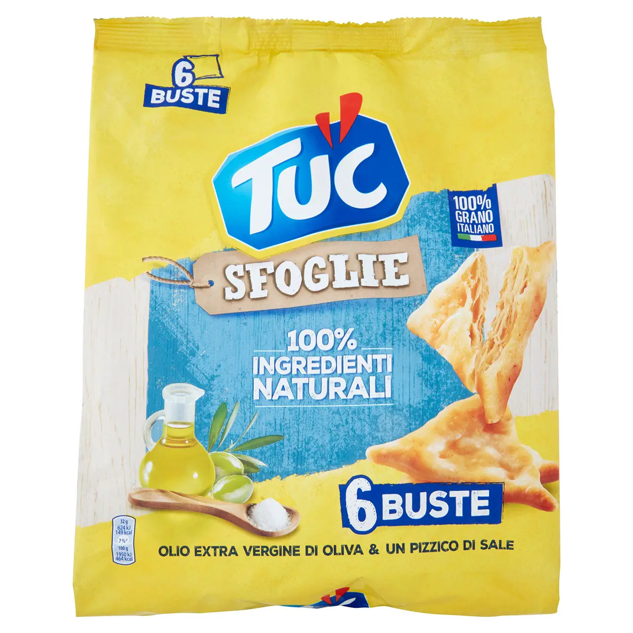 Lu Cookies | Tuc Sfoglie Extra Virgin Olive Oil & A Pinch Of Salt Multipack | Lu Biscuits | French Cookies | 6,7 Ounce Total