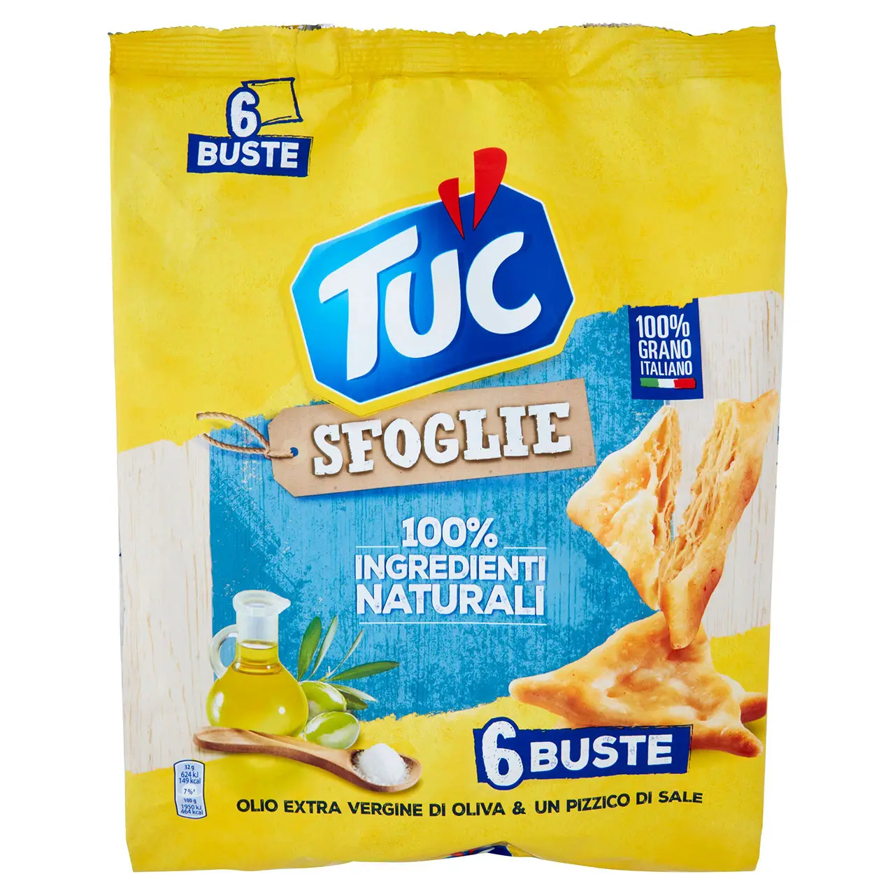 Lu Cookies | Tuc Sfoglie Extra Virgin Olive Oil & A Pinch Of Salt Multipack | Lu Biscuits | French Cookies | 6,7 Ounce Total - Image 2