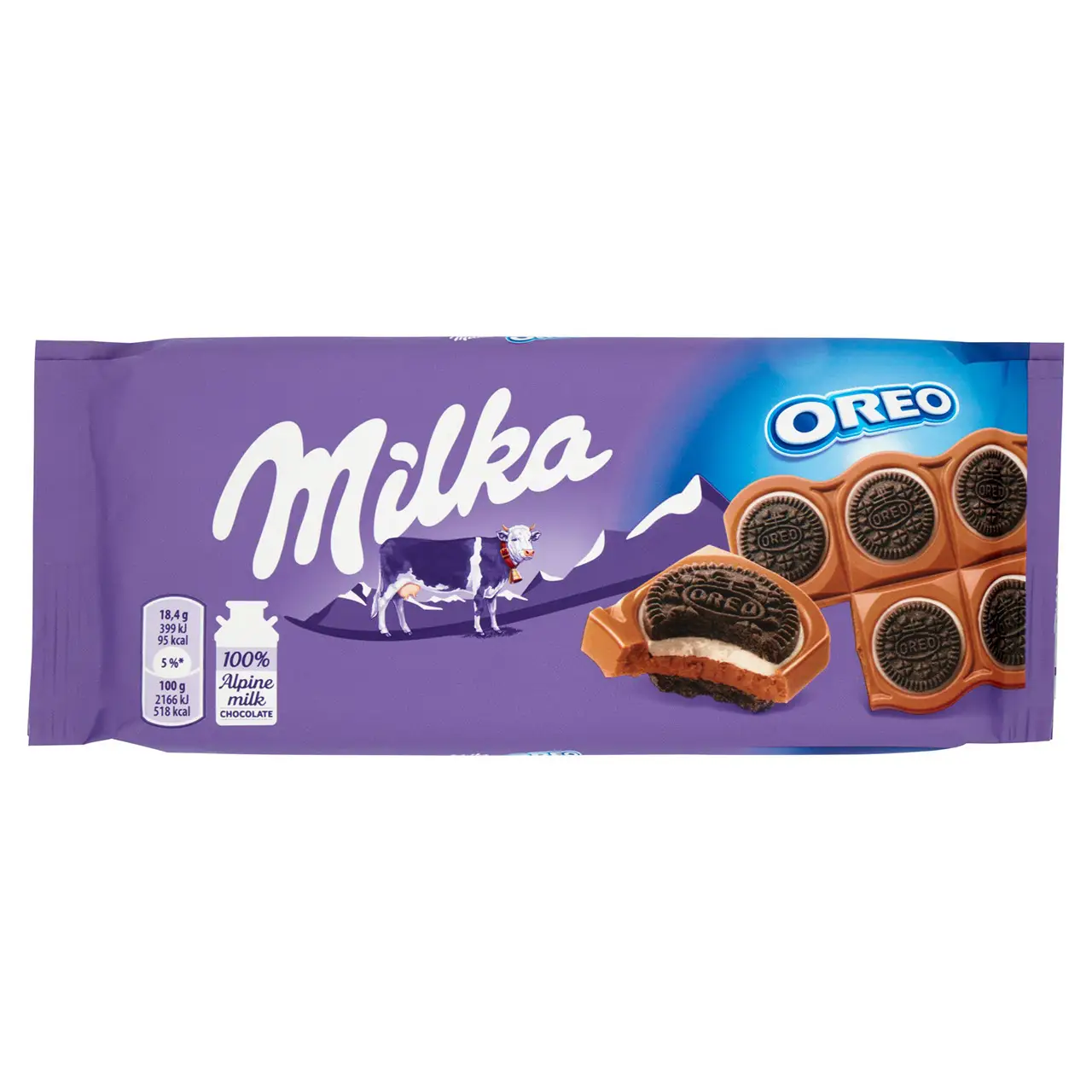Milka Chocolate | Milka Oreo Sandwich, Milk Chocolate Bar & Oreo Cookie | Chocolate Milka | Milka Chocolate Bars | 3,2 Ounce Total